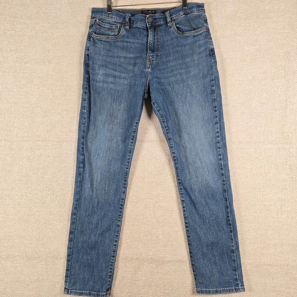 Lucky Brand 412 Athletic Slim Mens Jeans 34x31 Medium Wash Blue Denim